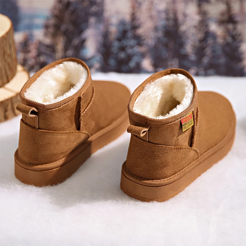 أحذية صوف نسائية جديدة لعام 2025 أحذية صوف دافئة ذات نعل سميك أحذية ثلج منخفضة الجودة أحذية نسائية خارجية مضادة للانزلاق أحذية للنساء #5