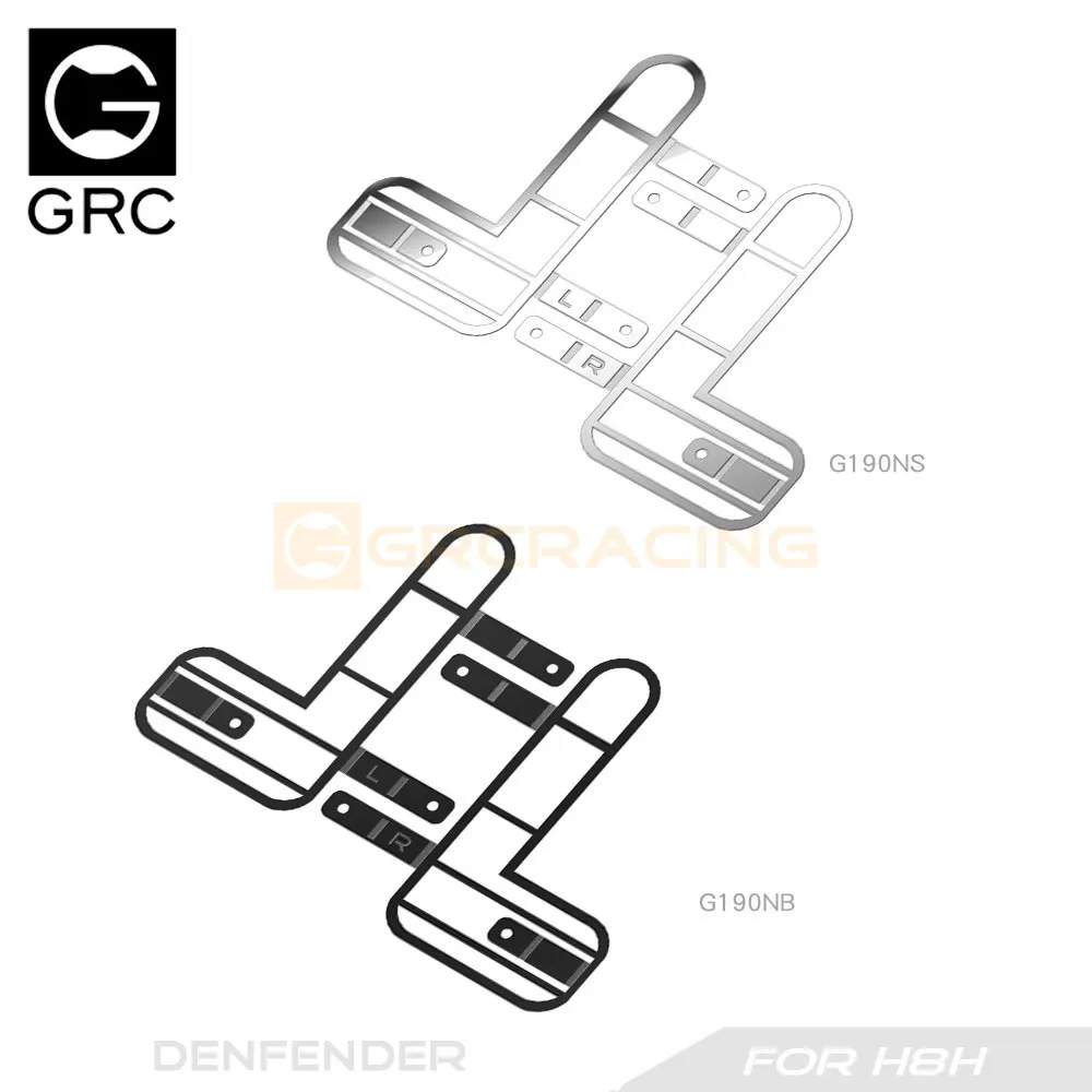 GRC 1/8 Stainless Steel Rearlight Protective Cover Metal Net for MJX H8H Defender Upgarde Option Parts #G190NS/NB