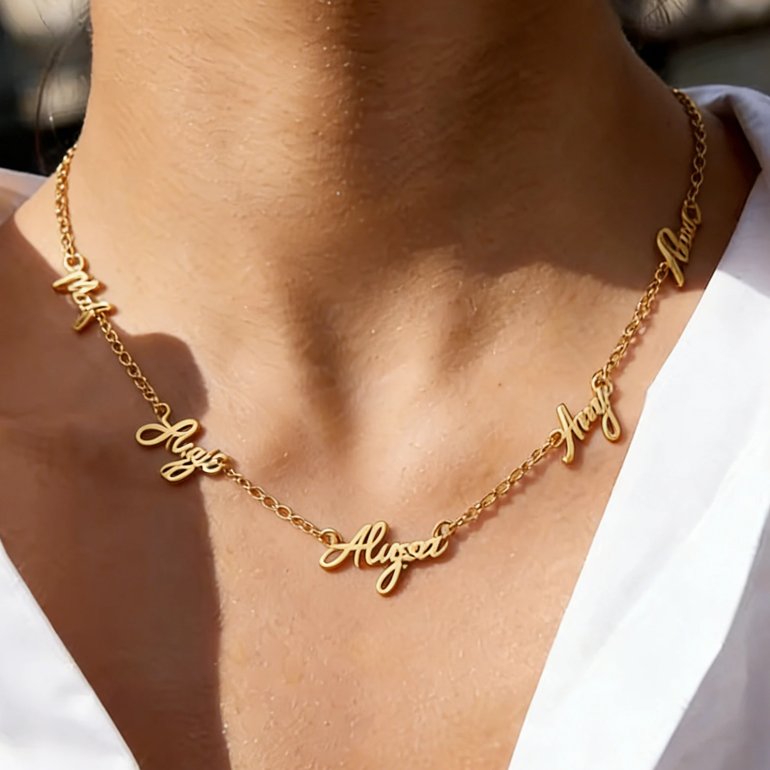 

Classic Personalized Custom Multiple Names Necklaces For Women Family Stainless Steel Jewelry Chain Pendant Memory Jewelry Gifts