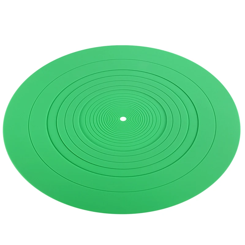 A14M 295 มม.ซิลิโคนแผ่นเสียง Anti-Vibration Slipmat บันทึกสําหรับ LP เครื่องเล่นบันทึกไวนิลเสียงอุปกรณ์เสริม E