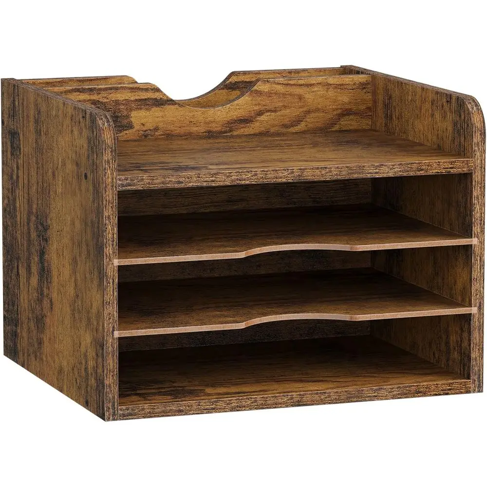 

Винтажный деревянный настольный органайзер с 3 регулируемыми полками, лоток-сортировщик для писем формата 13,4 (Rustic Brown, 13,78 дюйма (длина) x 11,81 дюйма (ширина) x 11,02 дюйма (высота)