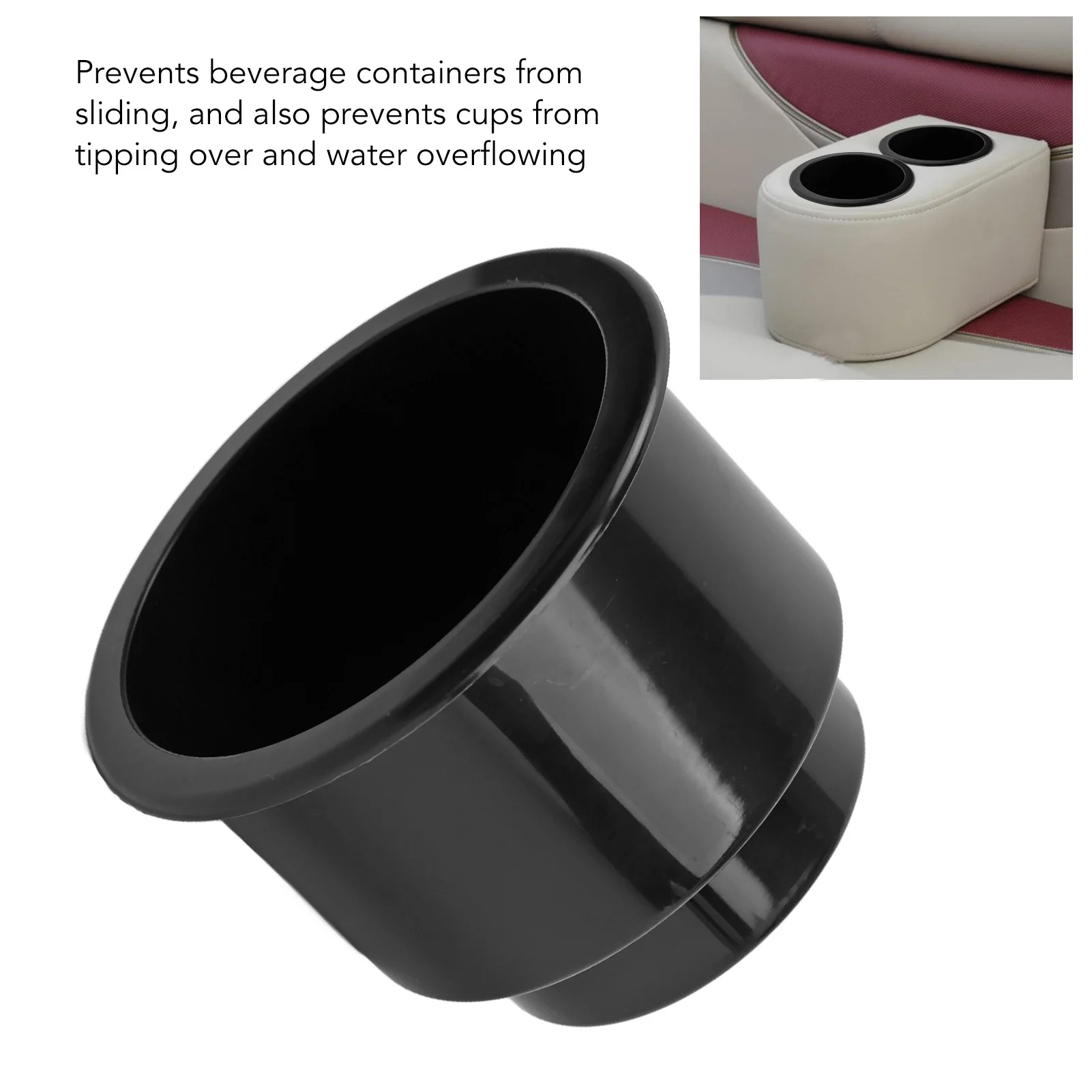 Drop in Cup Holder Easy To Clean Professional Recessed Drink Holder Plastic Widely Used Drain Hole for Truck for Car for Yacht