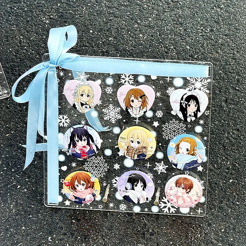 Snow Winter Diary 58/65/75mm Magnetic Acrylic Badge Display Board, Cute Pin Storage Stand, for Anime Kpop Merch Shooting Decor