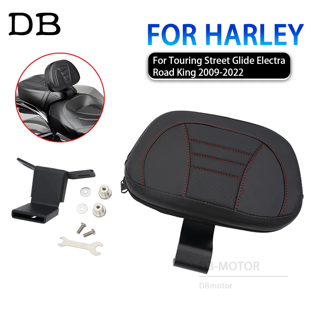 

Cushion Motorcycle Leather Driver Rider Backrest Seat Back Rest For Harley Davidson Touring CVO Road Electra Glide 2009 - 2022