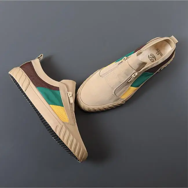 

Men's Fashion Canvas Sneakers Casual Breathable Flat Loafers Shoes for Summer And Autumn Designer Board Shoes