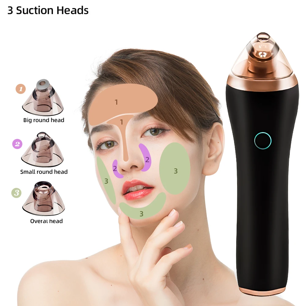 Nettoyeur électrique de beauté pour le visage, soins de la peau, acné, nettoyage des pores de l'Antarctique, dispositif d'aspiration sous vide, dissolvant de points noirs avec caméra