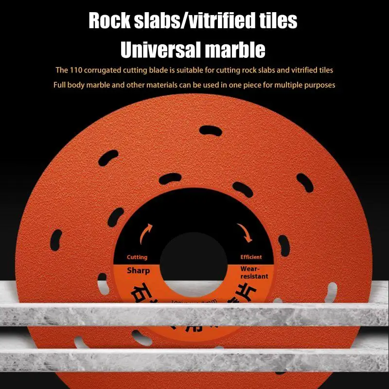 1/2/5 個赤色多孔質ロックプレート切断研削刃統合鍛造放熱エメリーカッティング研削工具