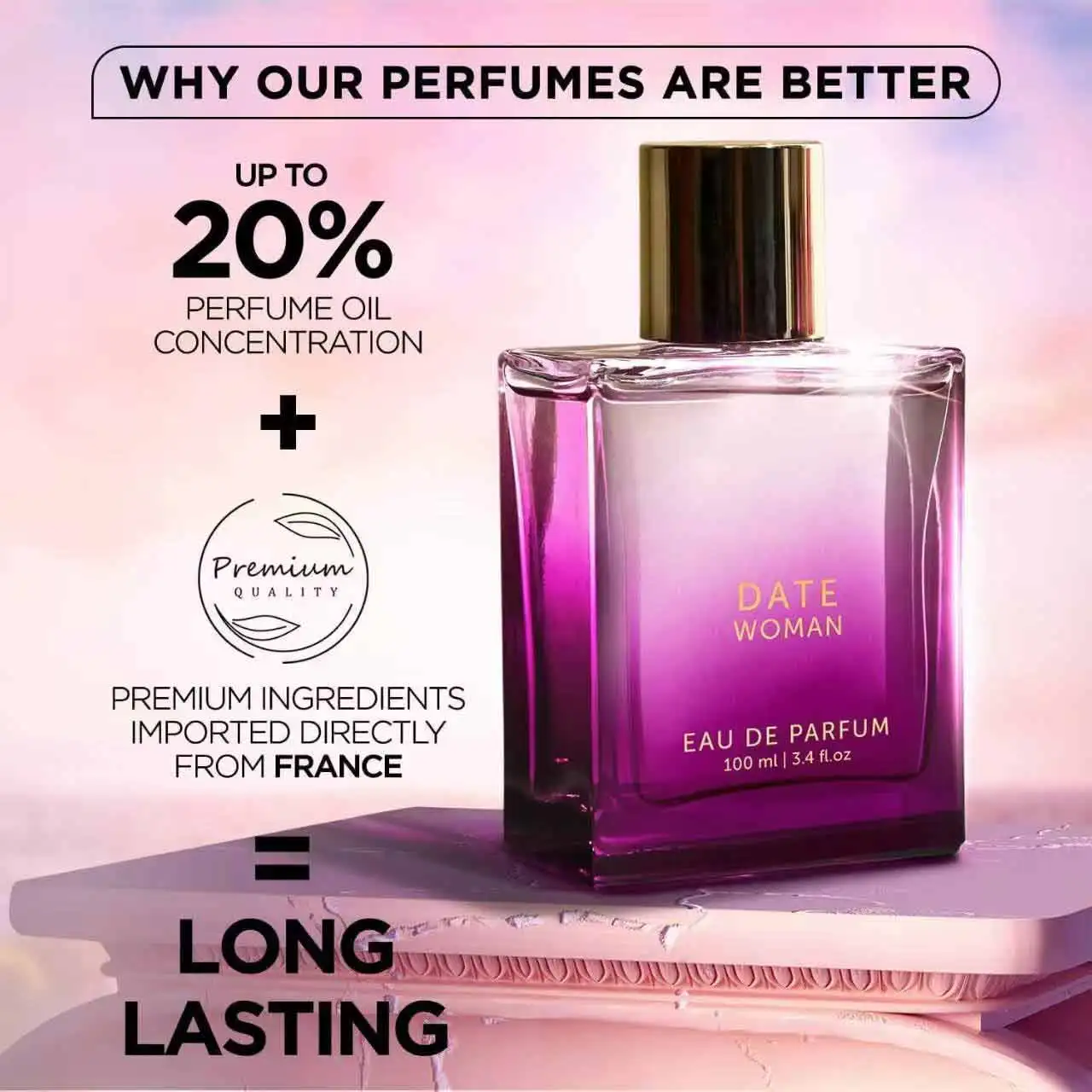 

Bella Vita Luxury Dating Women's perfume | Fruity Fragrance, Floral Fragrance, Lasting Light essence | 3.34oz | perfect gift