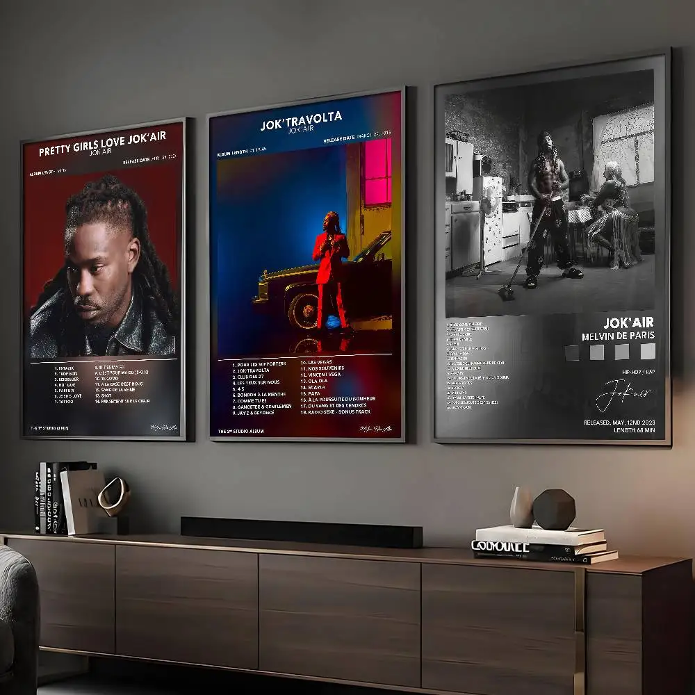 Rapper Jok'air Poster HD, selbstklebender Wandkunstdruck, wasserfest, für Zuhause, Wohnzimmer, Schlafzimmer, Bar, ästhetische Dekoration