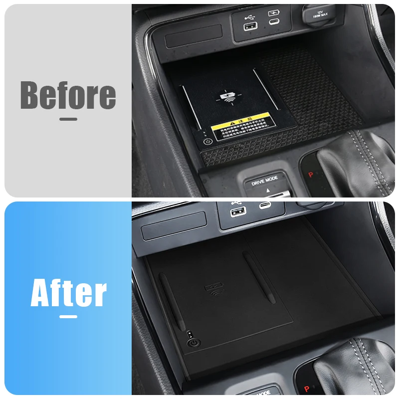 Car Central Control Wireless Charging Silicone Pad Dustproof Anti-slip Mats For Honda CR-V CRV 6th Gen 2023 2024 2025 Hybrid