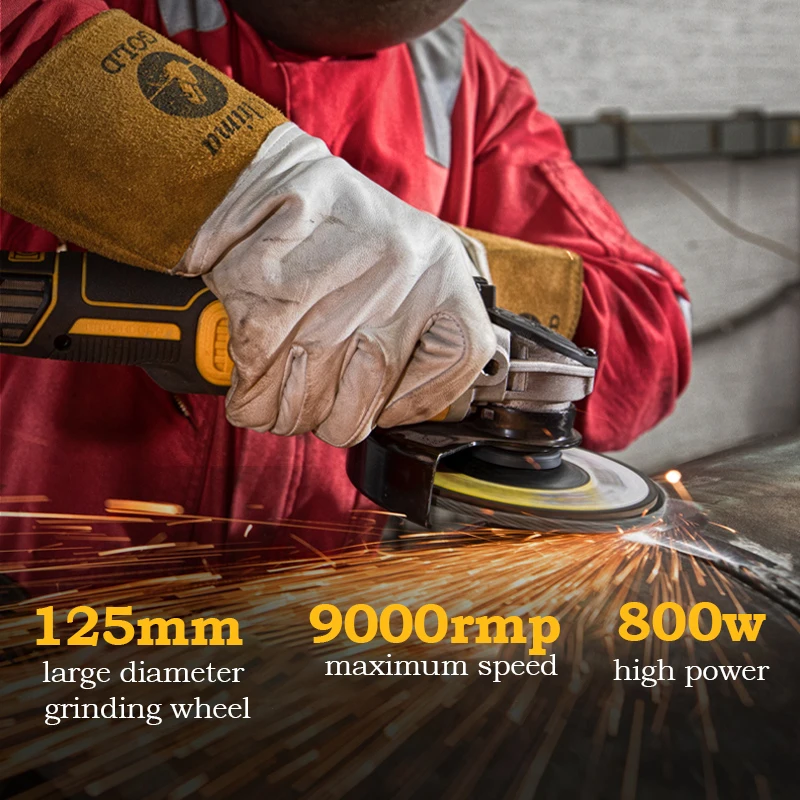 Imagem -06 - Dewalt-wireless Elétrica Grinding Machine Brushless Angle Grinder Ferramenta Elétrica Alimentado por Bateria Faça Você Mesmo Carpintaria 9000rpm 20v