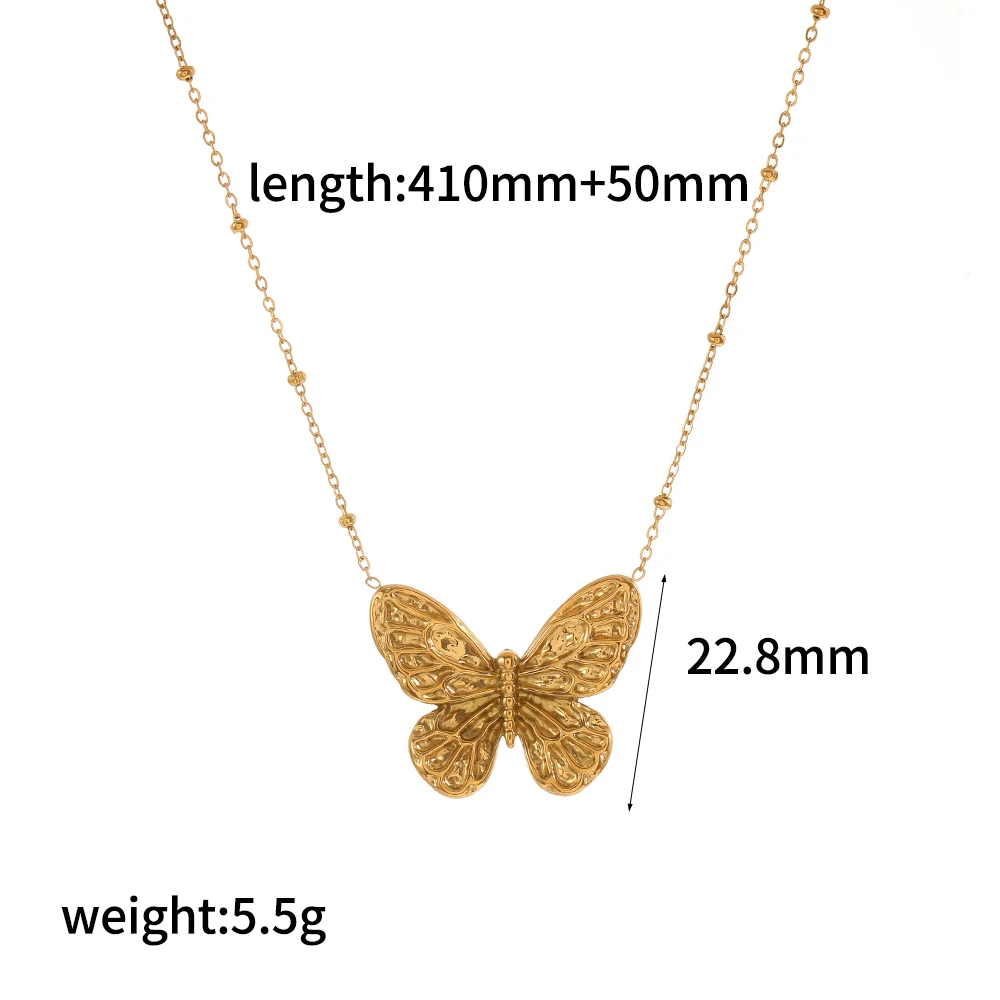 Modische Edelstahl-Ohrstecker mit 18k Goldplattierung in Schmetterlingsform für Damen und Mädchen, Schmuck-Geschenk-Ohrringe – Detail 8