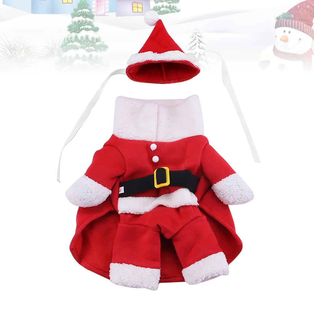 

Costume Christmas Santa Design Durable Pet Party Clothes For Puppy Outdoor Photo Shoot Small Dog Coat Party Dog Cloth