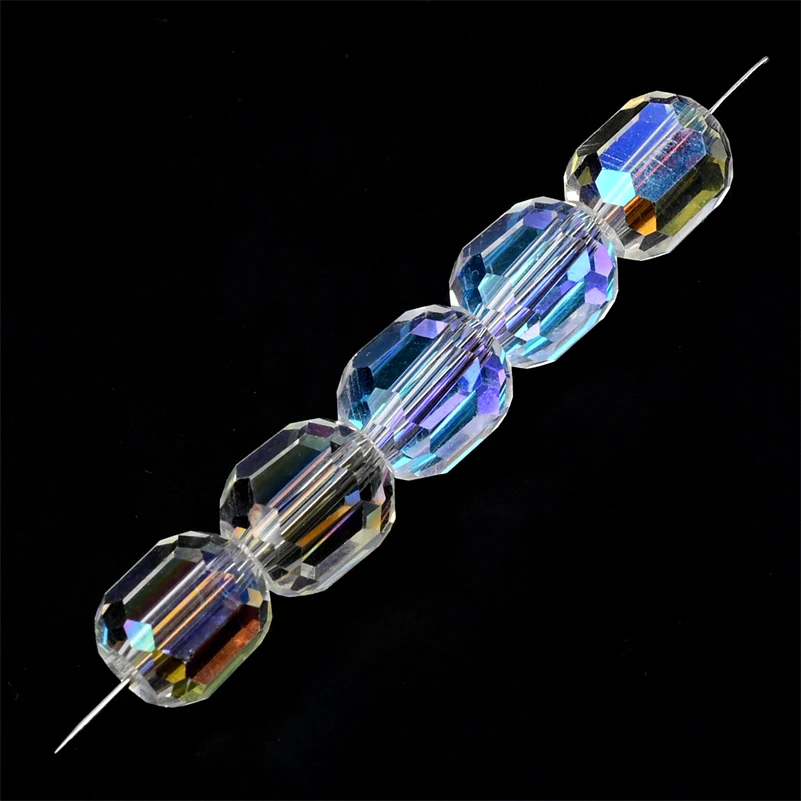 Czech Multicolor Loose 10mm Glass Cylindrical Beads Round Faceted Crystal Beads For Jewelry Making Diy Earrings Accessories