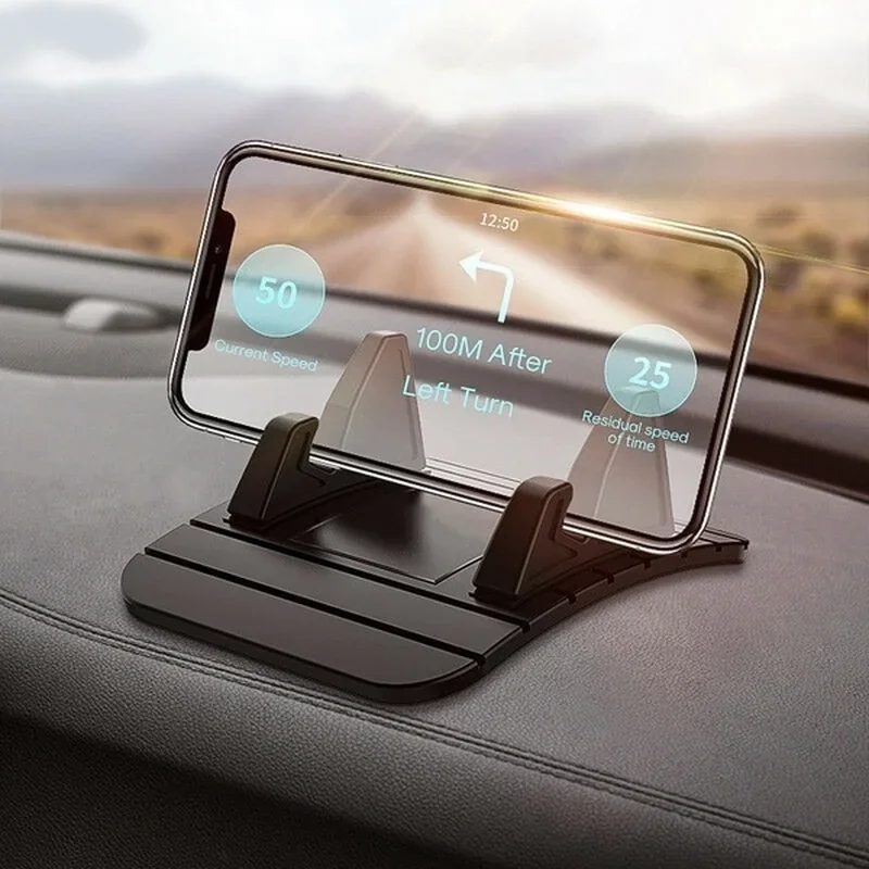 Anti-slip Car Phone Holder Dashboard Silicone Stand Mat on XR 12 11Pro Holders Support in Car For Samsung Xiaomi Google Pixel 6