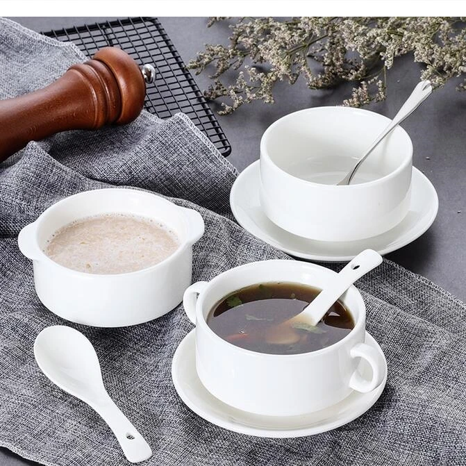 

binaural soup ceramic tableware porridge dessert spoon