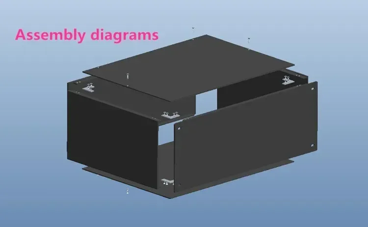 

AMP CASE 482*178*320mm 19 inches 4U standard chassis Instrumentation aluminum shell Network communication cabinets Aluminum case