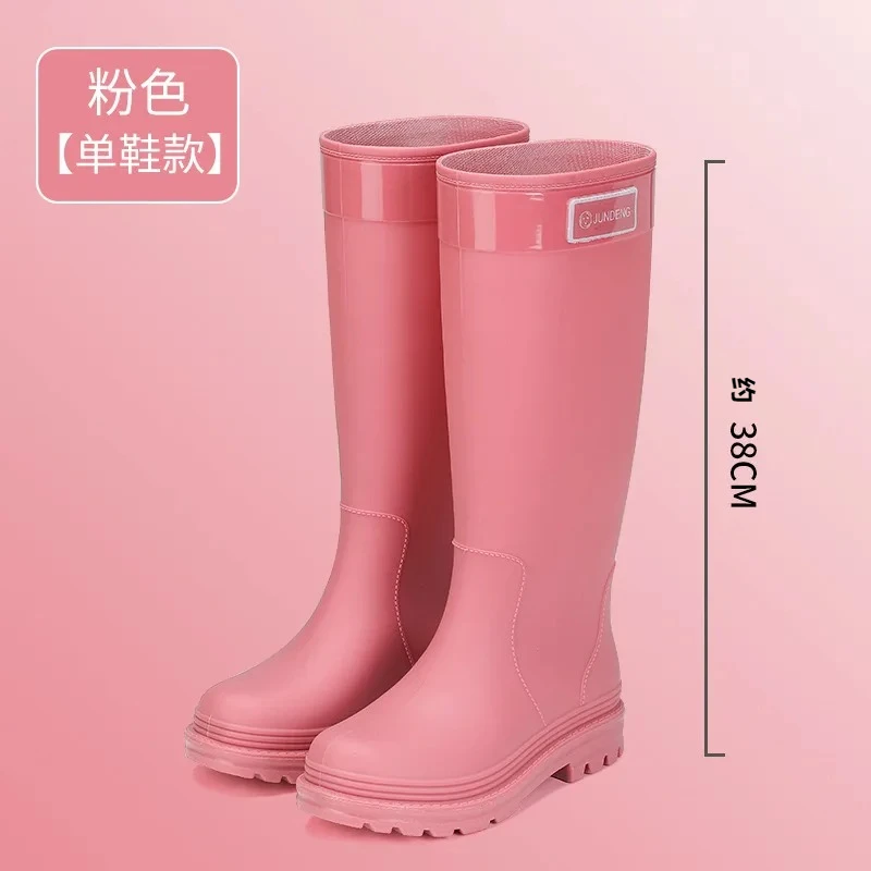 1 pair of Fashion Knee-High Rainboots for Women – Waterproof Rubber Garden Galoshes, Long Boots for Wet Weather & Outdoor Wear view 5
