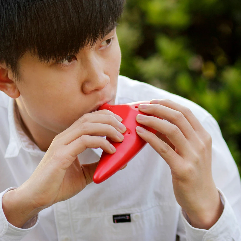 

12 Holes Ocarina ABS Durable Musical Instrument with Bag Easy Carry Compact Size Suitable Beginners Professionals Yellow