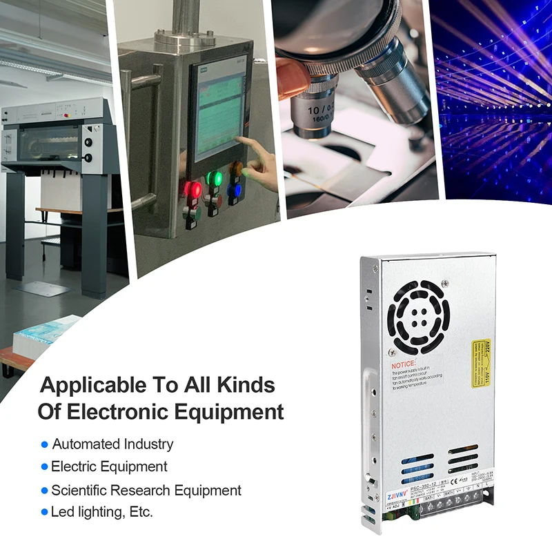 350W Charge LED uninterrupted power supply UPS input 110/220VAC Output 12V/24VDC Switching power supply PSC-350 For charge