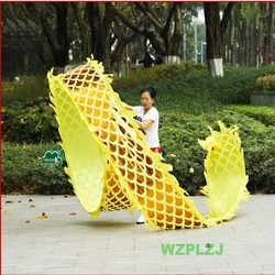 Golden 8M Dragon Dance Ribbon Poles Sports Game Athletic  Carnival Square Performance Toys Group Activities Prop