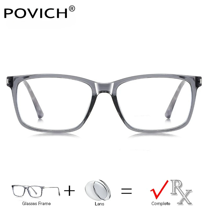

Povich очки квадратные прогрессивные очки по рецепту модные прямоугольные очки для близорукости оптические очки мужские