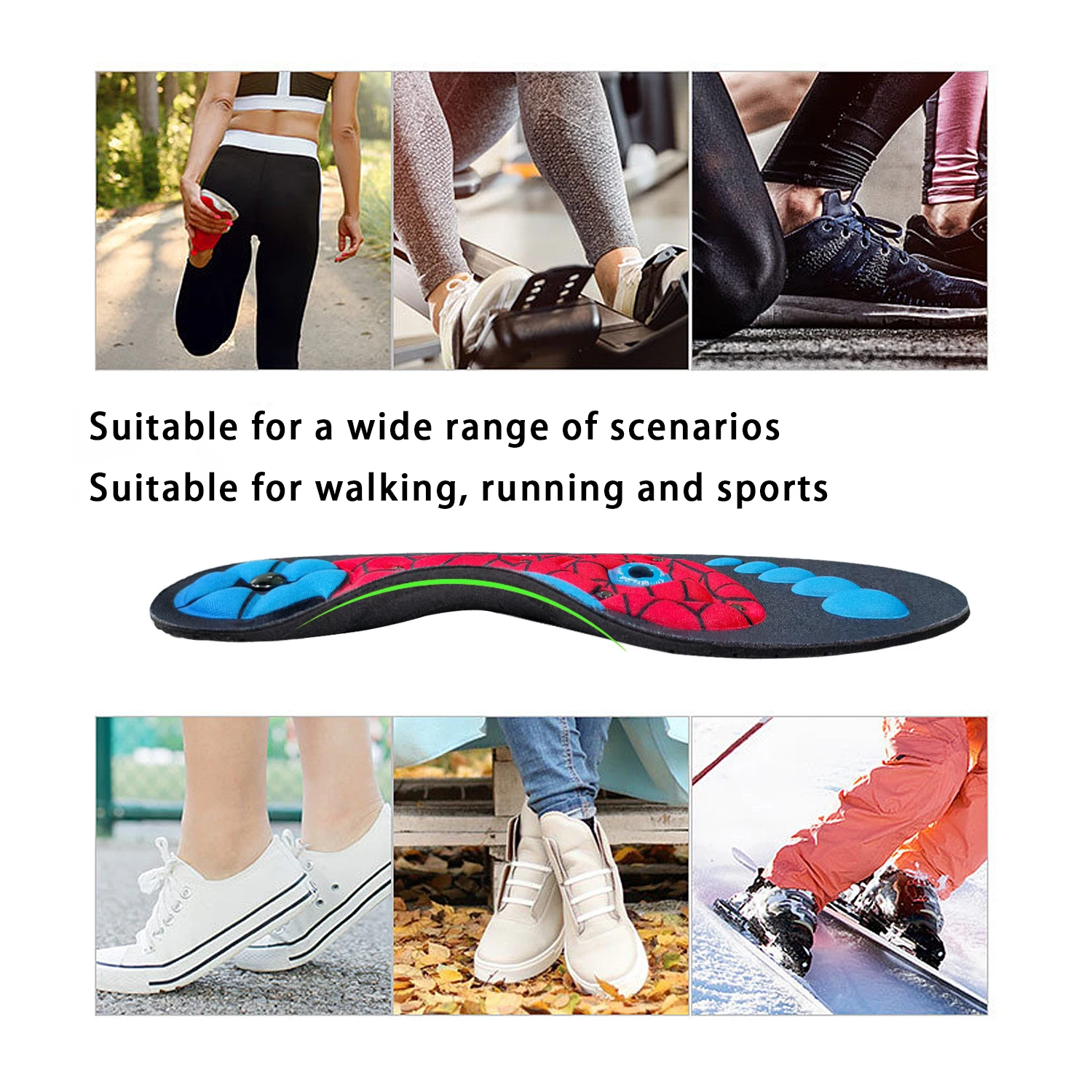 Plantar Akupunkturpunkt Massage Einlegesohlen Männer Frauen Magnetische Therapie Massage Einlegesohle Arch Support Orthopädische Schuh Pads 2 Stücke/4 Stücke – Detail 7