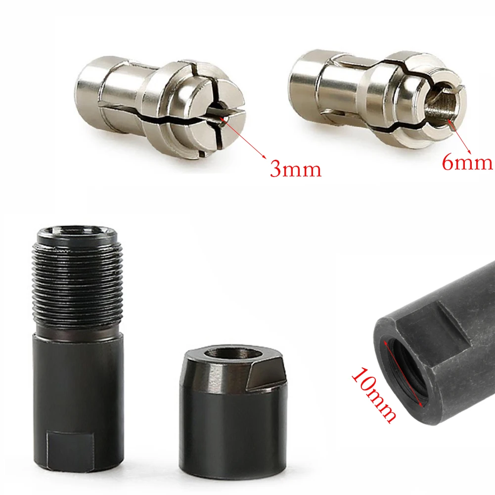 3mm 6mm Angle Grinder Modified Adapter To Straight Chuck For M10 14mm Thread Grinding Polishing Cutting Power Tool Accessories