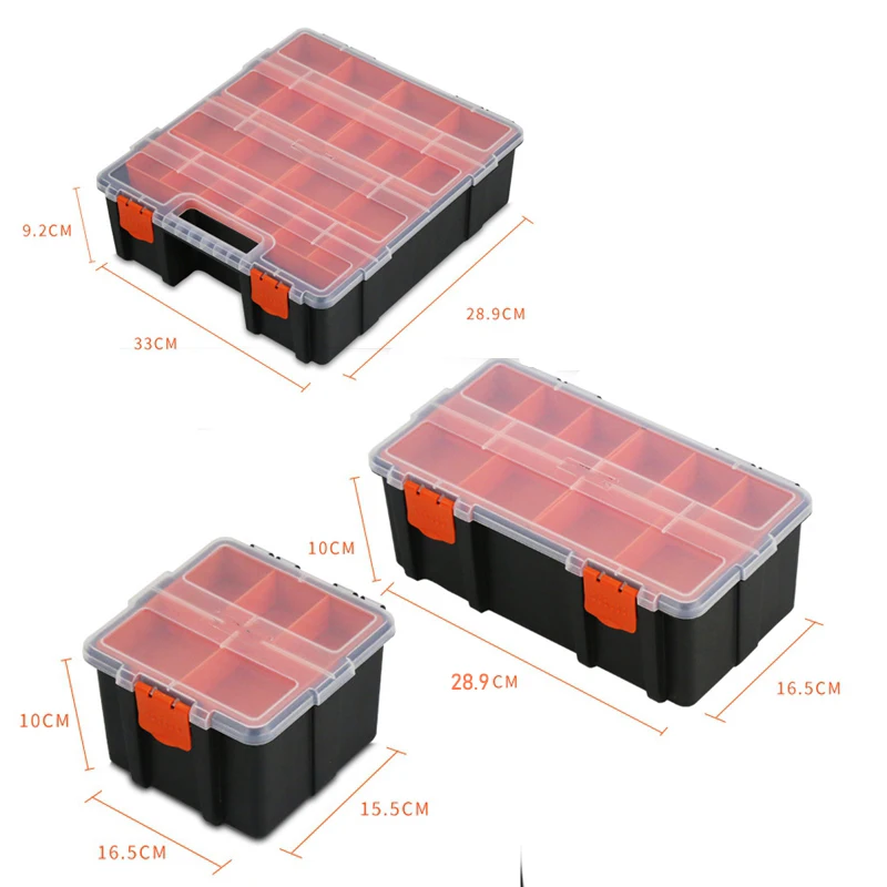 Screw Storage Box Plastic Toolbox Portable Parts Box Classification Component Box Tool Case Hardware Tool Organizer Boxes