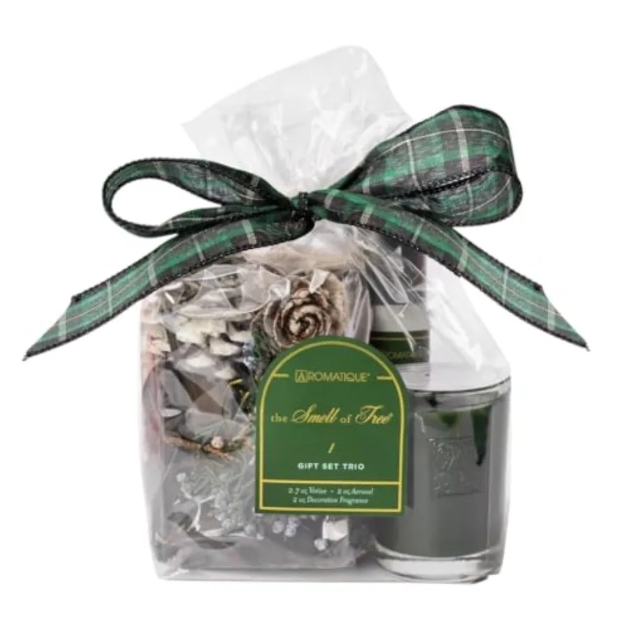 

Home Fragrance Smell of Tree Gift Set - Decorative Potpourri Room Spray and Candle - Perfect for Christmas Holidays Weddings Sh