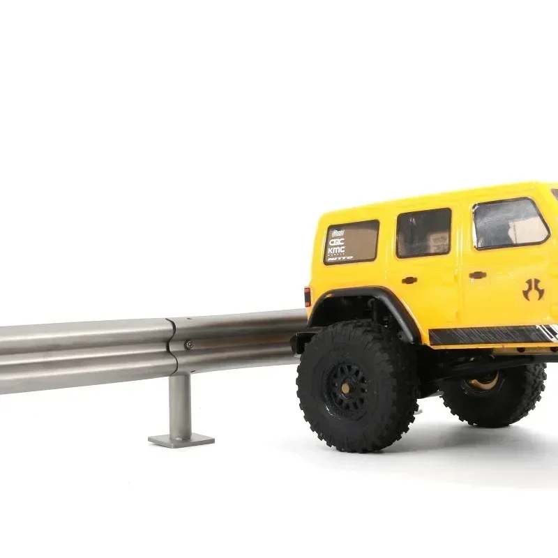 Simulation Metal Road Guardrail for 1/14 Tractor Trailer Truck 1/18 1/24 SCX24 TRX4M 1/10 Car On-Road RC Car Upgrade Parts