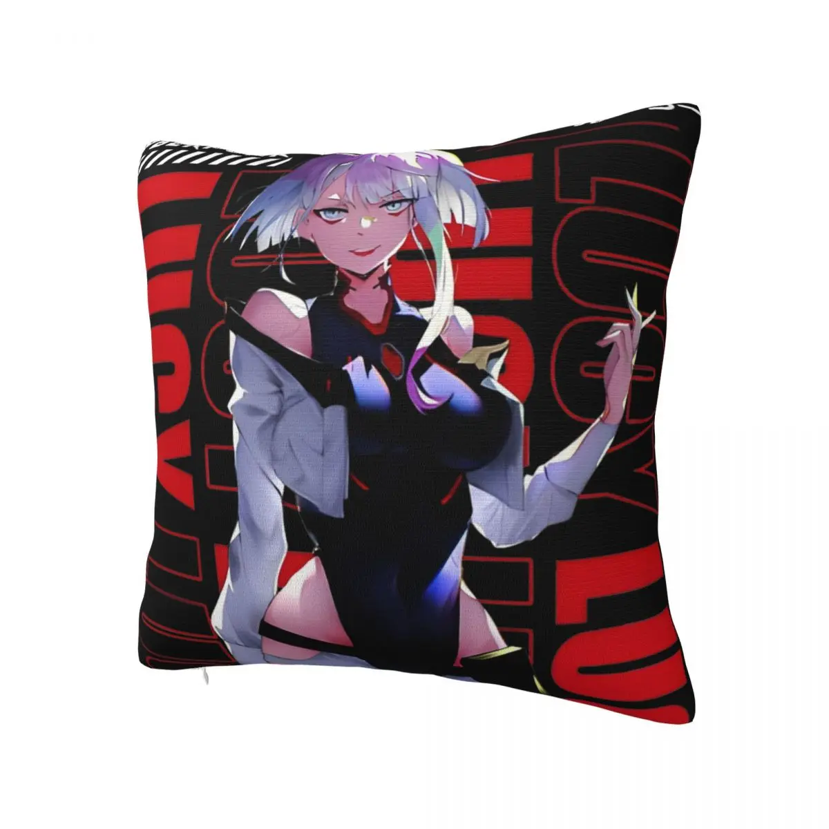 Lucy Cyberpunk Edgerunners Pillowcase Printed Polyester Cushion Cover Gift Pillow Case Cover Home Square 45*45cm