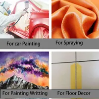 6 Rolls Black Masking Tape Painters Paper Tape for Arts DIY Crafts Painting Labeling Decoration School Projects Home Office 6
