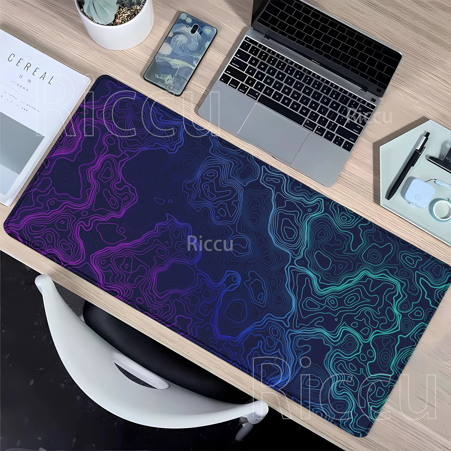 

Mouse Pad Strata Liquid fluid‌ Gaming Large Mousepad overlock Rubber Keyboard HD Printing 40x90cm Office accessories Desk Mat