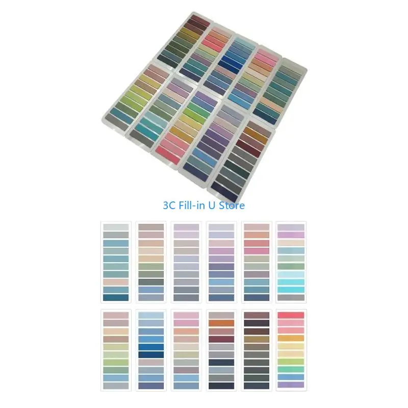 علامات تبويب G8TA Sticky Morandi Markers القابلة لإعادة تحديد موقع الشريط 2400pcs/2000pcs