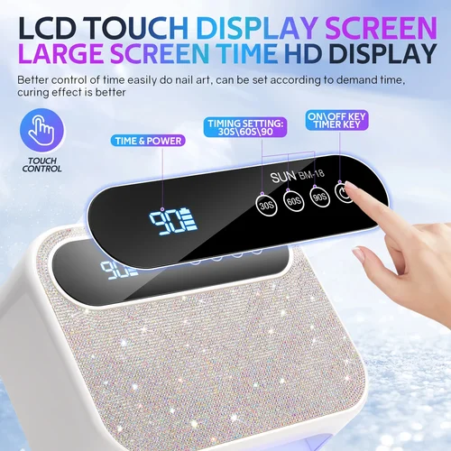 Imagen 2 del producto DianaBeauty-Lámpara LED UV recargable para uñas, 168W, 42LED, secador de uñas para curado de todos los Geles, herramientas de pulido de uñas