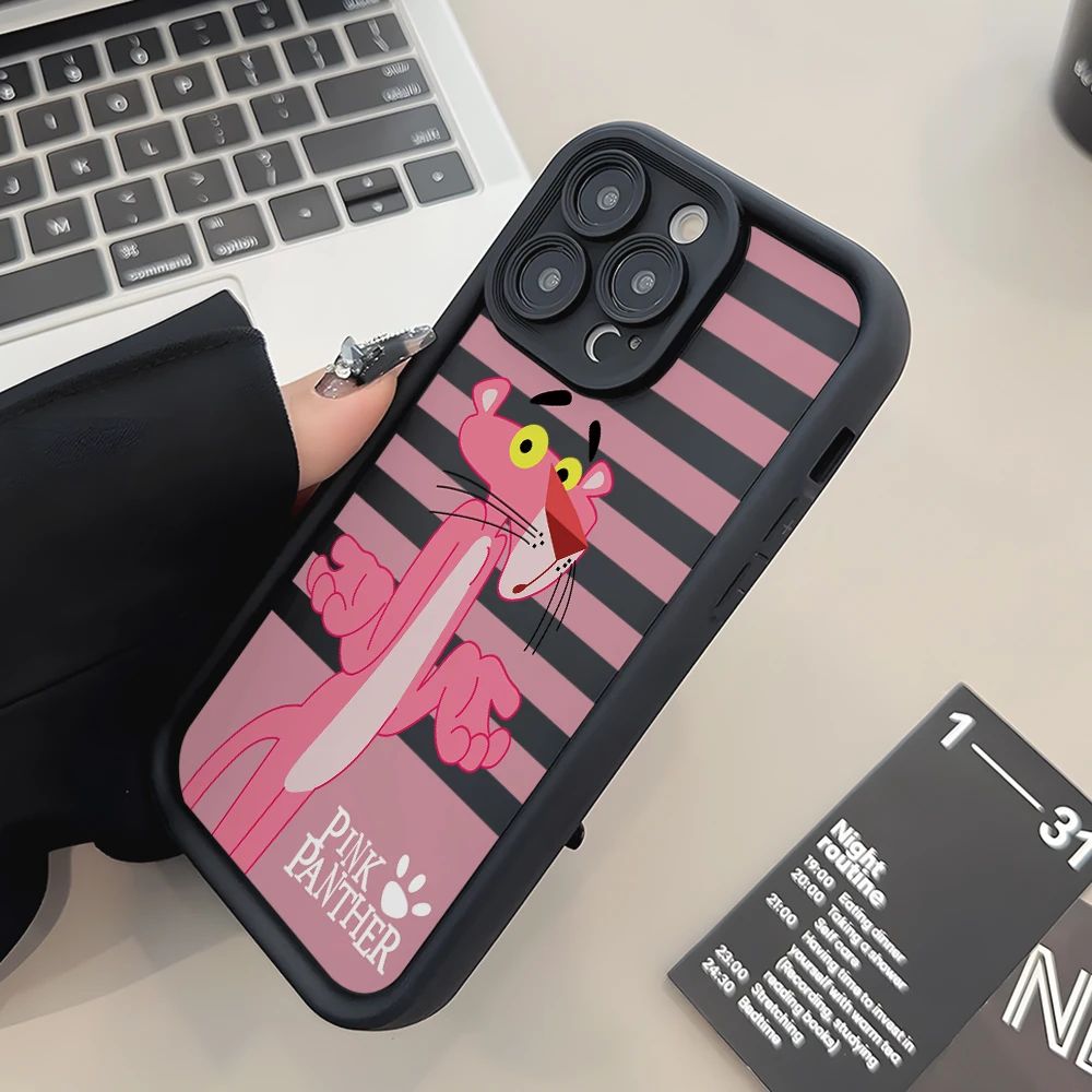 Милый розовый чехол с изображением пантер для телефонов Oppo Realme 15 14 13 12 11 Pro GT6 C75 C65 C63 C55 C53 C35 C33 C30 C21 C20, мягкий чехол