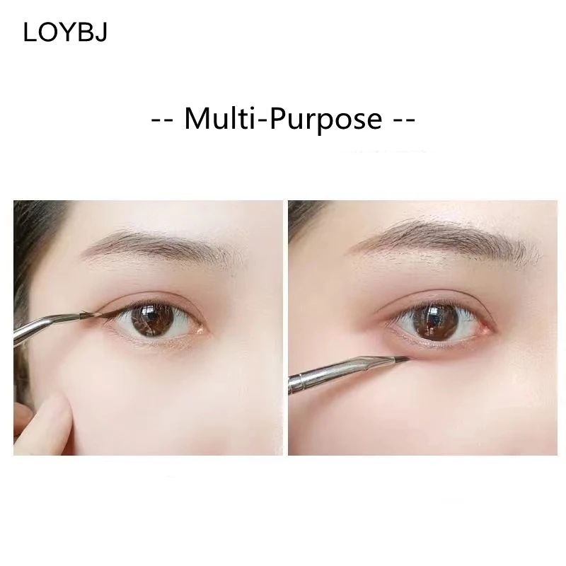 LOYBJ Multi Purpose Eyeliner Brush Fine Concealer Brush Tear Trough Lying Silkworm Outline Brush Eye Liner Detail Makeup Tools