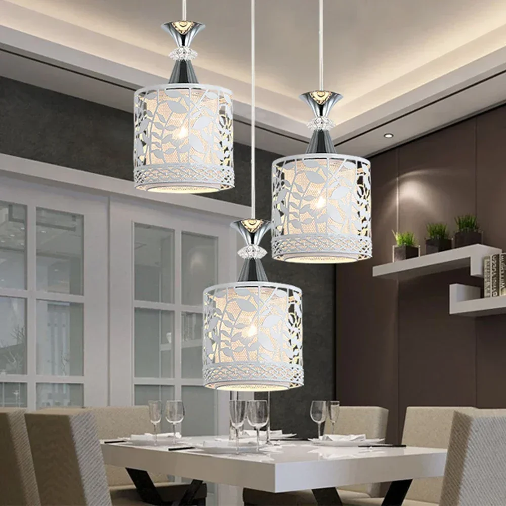 

E27 Modern Simple Iron LED Pendant Lights Hollow Out Chandelier Pendant Lamp Home Decoration for Dining Room Bedroom Shop Bar 조명