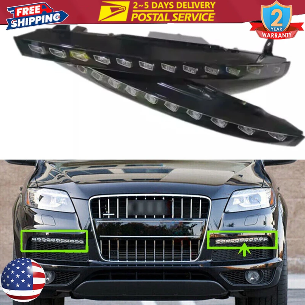 

High Quality Car Left Right Front Bumper Turn Signal Indicator 11 Lamp Beads For AUDI Q7 2010-2015 Car Accessories