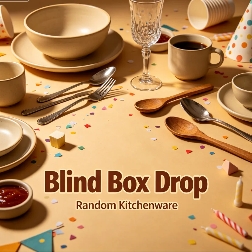Surprise Tableware Blind Box, Random Stylish Dining Essentials for Daily Home Use & Dinner Table Arrangement, Unique Table Decor Accessories Waiting to Be Unboxed