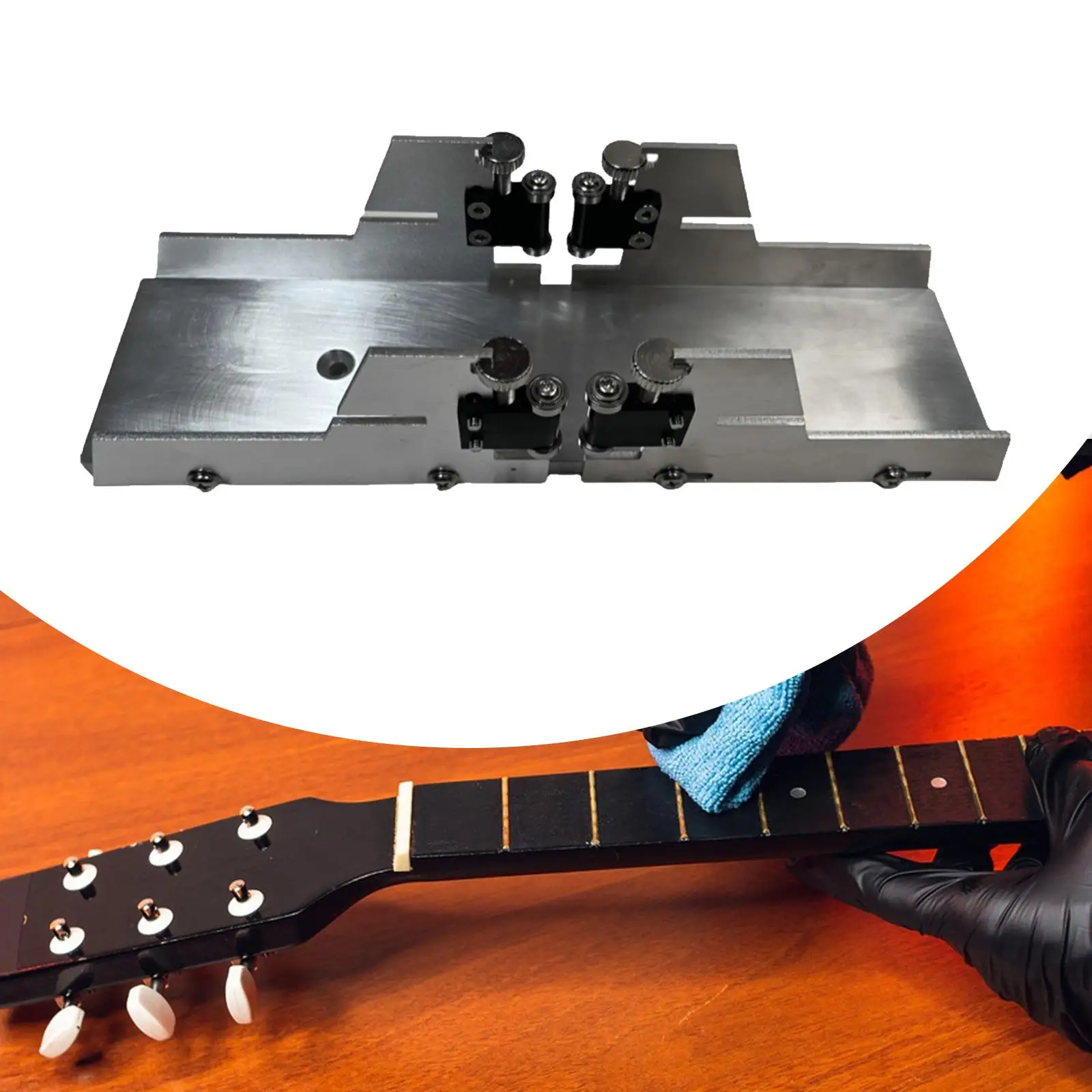 

Fret Slotting Miter Box Cut Fret Slots in Necks and Fretboards Metal Quick Musical Instrument Part Guitar Making for Exercise