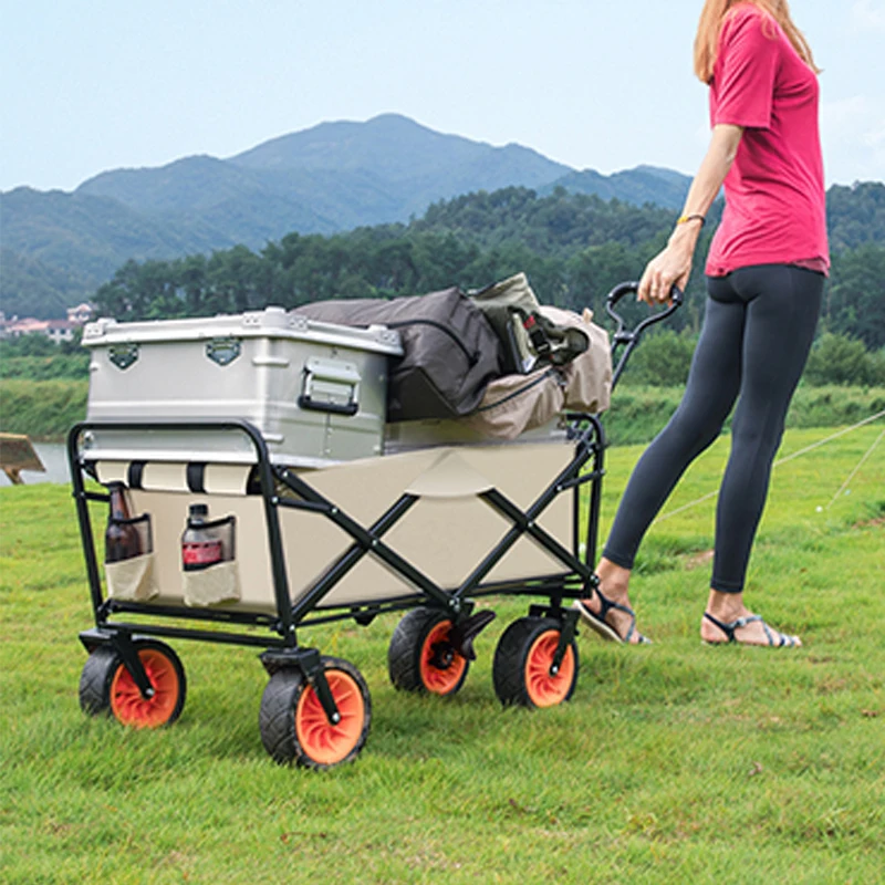 

Garden Folding Carry Trolley Foldable Utility Heavy Duty Camping Beach Cart Collapsible Kids Outdoor Stroller Wagon