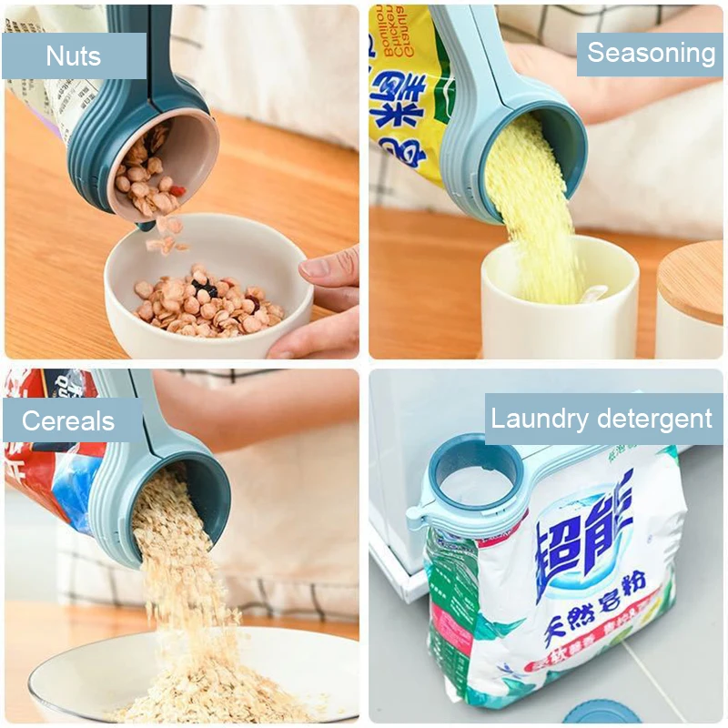 Reuseable Bag Clip Snack Fresh Food Storage Sealing Kitchen Mini Sealer Food Clip with Cap Type Spray Nozzle Moistureproof