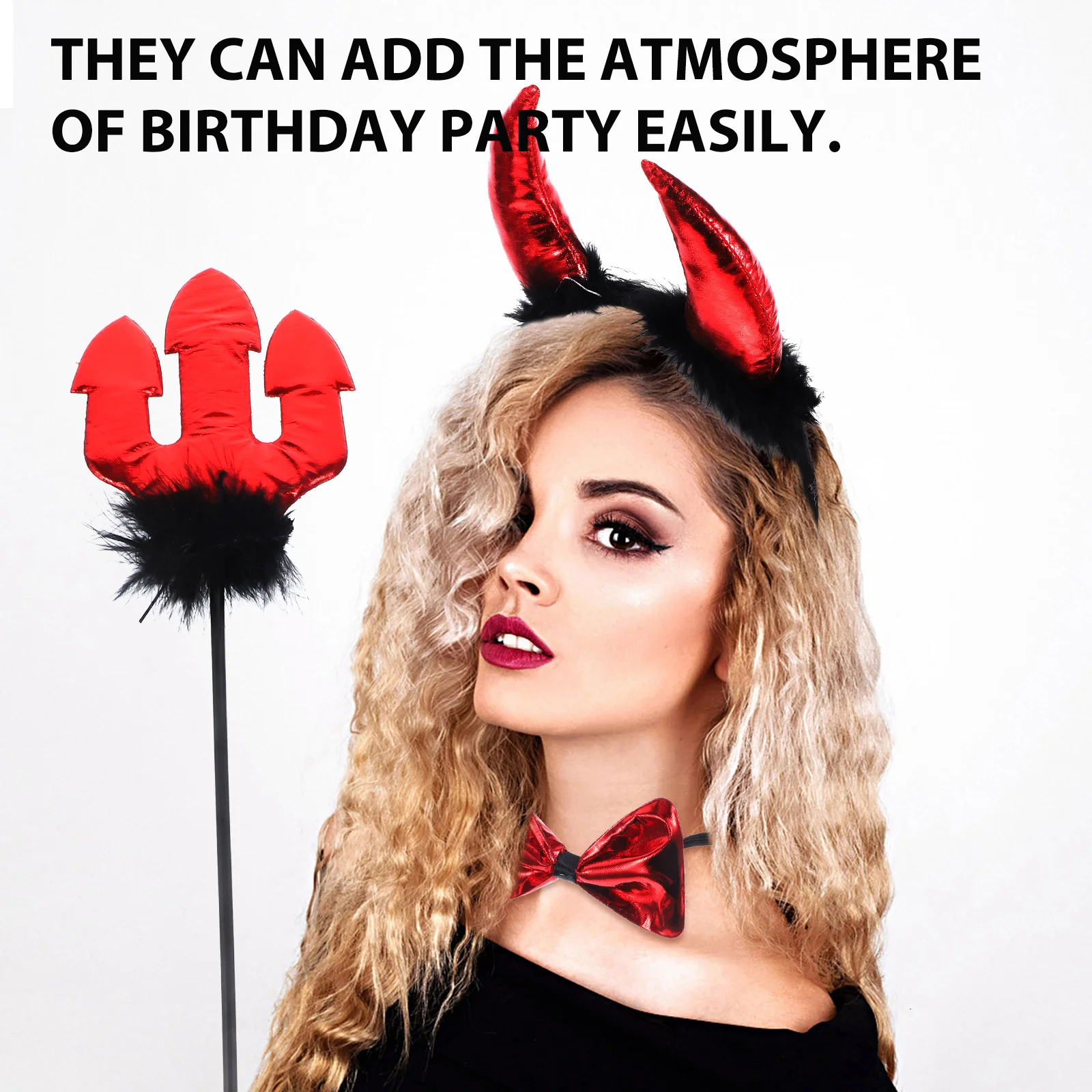 مجموعة واحدة من أغطية الرأس التنكرية مع ذيل الأذنين لمستلزمات الهالوين للأطفال وحفلات الهالوين وإكسسوارات ذات موضوع فريد