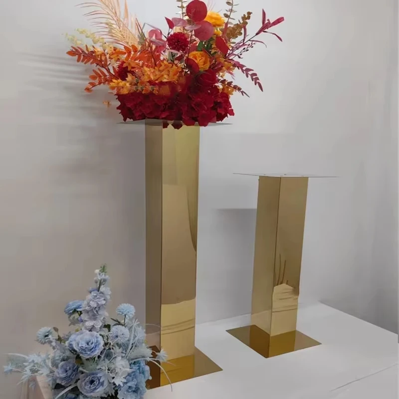 Hochzeitstisch-Mittelstück-Vase aus Metall für Blumenarrangements - Elegante Dekoration für Events, Partys, Zuhause und Hotels, Moderne Feiertagsdekoration – Detail 6