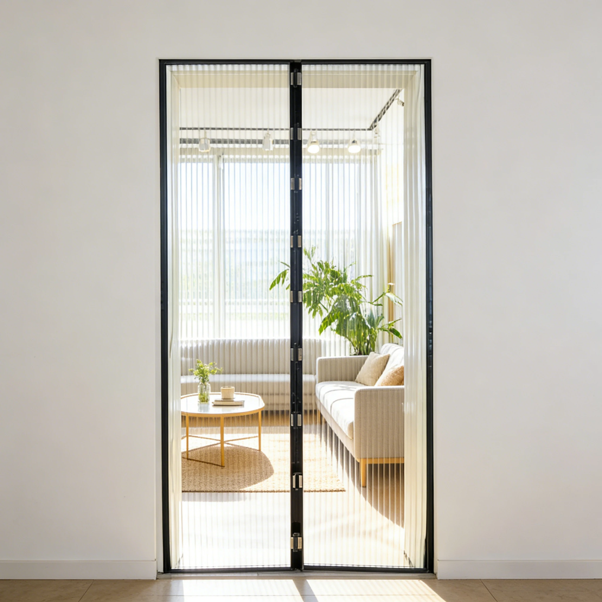 Self Closing Magnetic Screen Door Heavy Duty Mesh Invisible Anti Mosquito Curtain Separation Net Pet Friendly Entry Door