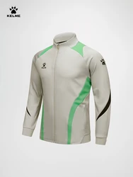 Kelme Football Training Jacket Męska jesienna nowa sportowa kurtka z dzianiny ze stójką Sportowa kurtka wiatroszczelna do biegania