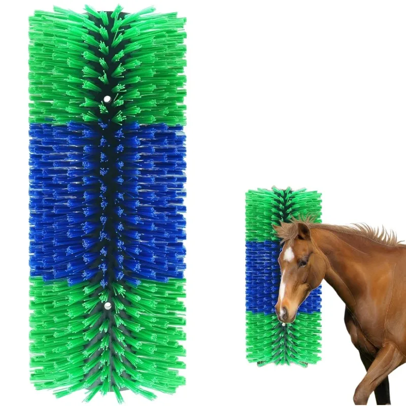 

Half-Circle Horse & Cow Massage Brush, Stiff-Bristle Wear-Resistant Brush for Itching Relief in Ranch Horses & Cattle