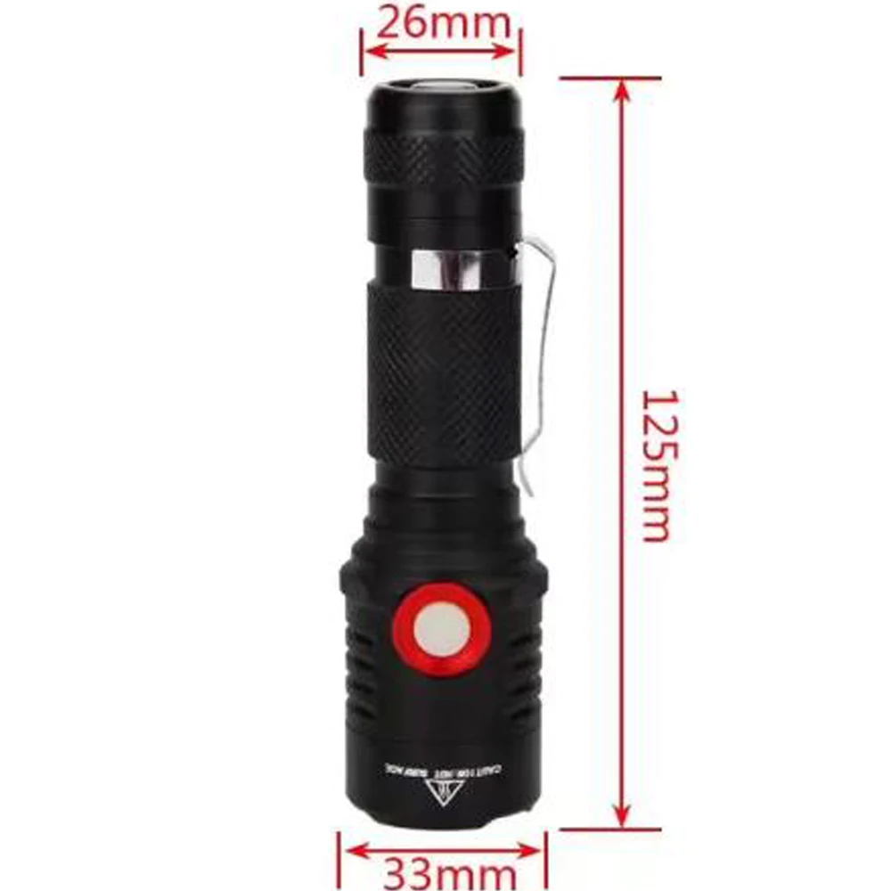 XM-L2 Ultra bright LED Flashlight 1 mode Waterproof Lantern USB Rechargeable camping Torch 18650 Tactical Flash Lamp Light